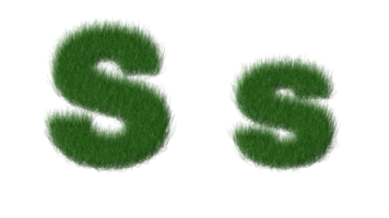 Gras Alphabet s png transparent Hintergrund