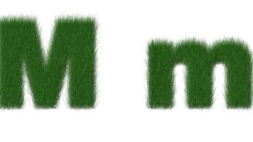 grass alphabet M png transparent background