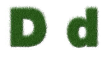 Gras Alphabet d png transparent Hintergrund