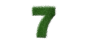 grass alphabet 7 png transparent background