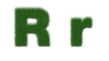 Gras Alphabet r png transparent Hintergrund