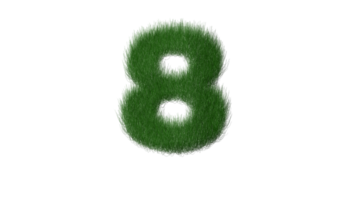 Gras Alphabet 8 png transparent Hintergrund