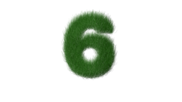 gras alfabet 6 PNG transparant achtergrond