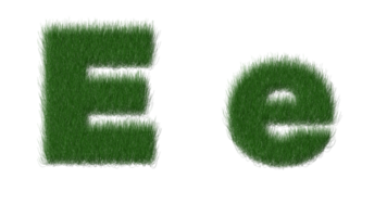 grass alphabet E png transparent background