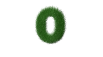 grass alphabet 0 png transparent background