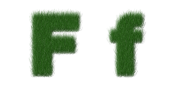 Gras Alphabet f png transparent Hintergrund