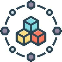 color icon for modular vector