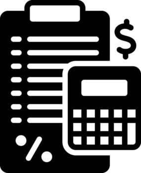 solid icon for calculations vector