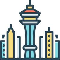 color icono para Seattle vector