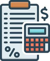 color icon for calculations vector