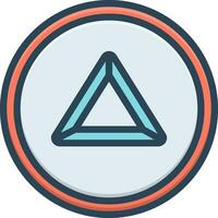 color icon for triangle vector