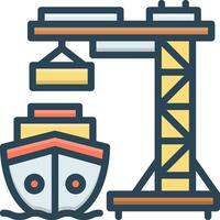 color icon for port vector