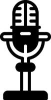 solid icon for microphone vector