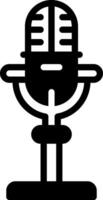 solid icon for microphone vector