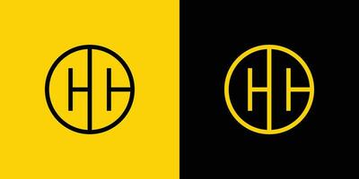 Simple CC Letter Circle Logo Set, suitable for business with CC initial vector