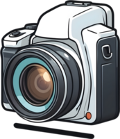 ai gegenereerd een camera icoon tekenfilm png