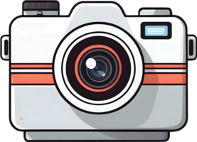 ai gegenereerd een camera icoon tekenfilm png