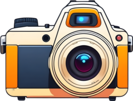 ai gegenereerd een camera icoon tekenfilm png