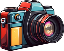 ai gegenereerd een camera icoon tekenfilm png