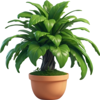 ai generado planta en un maceta clipart png