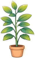 AI generated plant in a pot clipart png