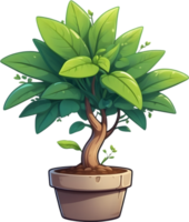 AI generated plant in a pot clipart png