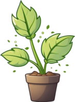 AI generated plant in a pot clipart png