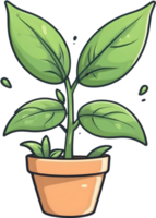 AI generated plant in a pot clipart png