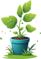 AI generated plant in a pot clipart png