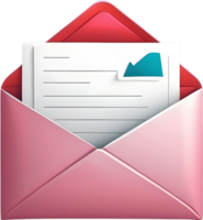 AI generated an envelope with a mail icon png