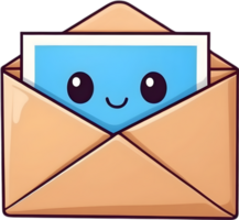 AI generated an envelope with a mail icon png