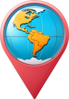 AI generated map pin icon png