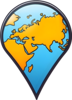 AI generated map pin icon png