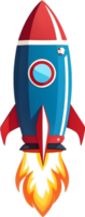 AI generated cartoon rocket space rocket illustration png