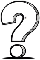 AI generated with question mark png