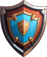 AI generated a shield cute png