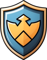 AI generated cute a shield cartoon  style png