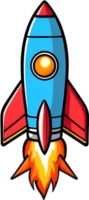 AI generated cartoon rocket ship, rocket, rocket ship, rocket, rocket png