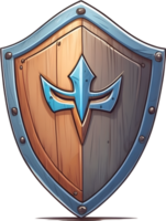 AI generated cute a shield cartoon  style png