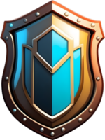 AI generated cute a shield cartoon  style png