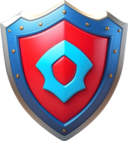 AI generated cute a shield cartoon  style png