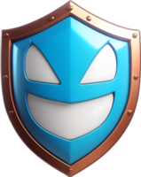 AI generated cute a shield cartoon  style png