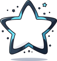 AI generated cute star cartoon style png