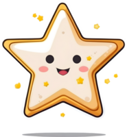 ai gerado fofa Estrela desenho animado estilo png