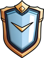 AI generated cute a shield cartoon  style png