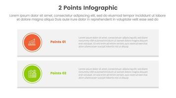 versus or compare and comparison concept for infographic template banner with long rectangle box vertical with two point list information vector