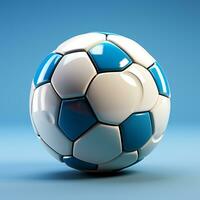 AI generated 3d cartoon soccer ball photo