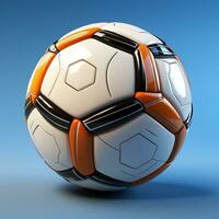 AI generated 3d cartoon soccer ball photo