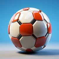 AI generated 3d cartoon soccer ball photo