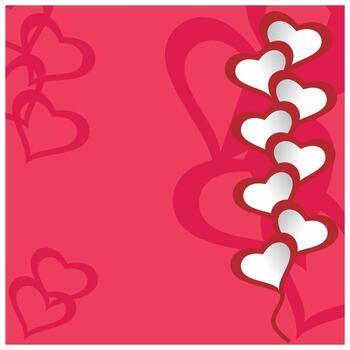 Valentine background with hearts. Pink background vector illustration. Simple red heart design element for expressions of affection and love. Valentine elements
